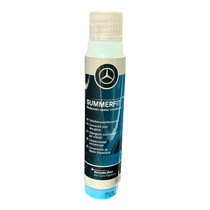 Mercedes‑Benz Summerfit concentrate front packaging showing genuine OEM branding and 40 ml bottle benefit clear identification