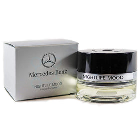 Mercedes Benz flacon front view showing Nightlife Mood, ensures authentic cabin scent