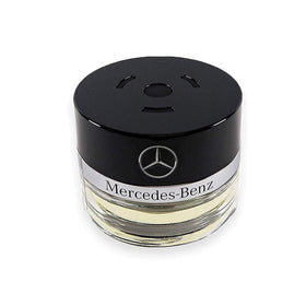 Mercedes Benz perfume atomiser texture close-up showing quality finish and durability