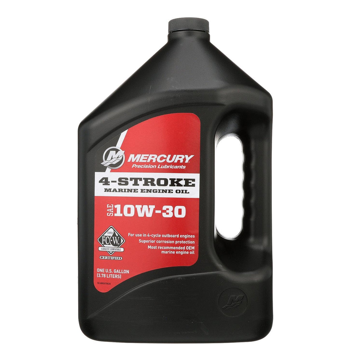 MERCURY one-gallon bottle front label showing product and certification benefits