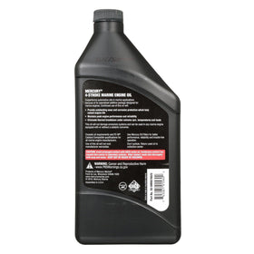 MERCURY bottle pouring oil demonstrating smooth flow for precise oil changes