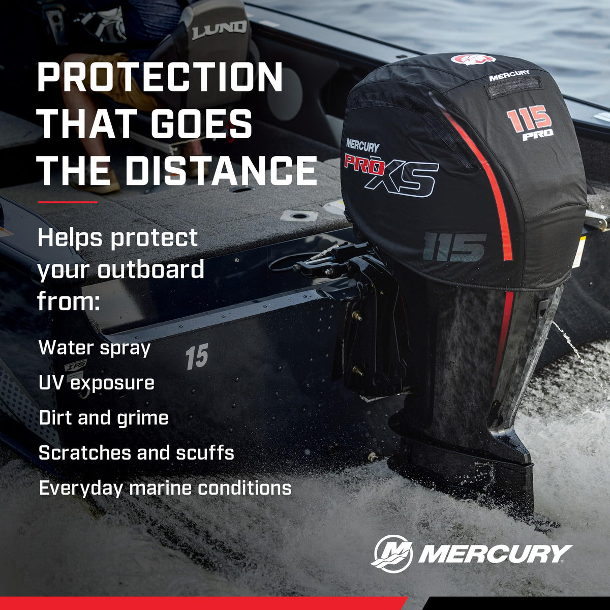 MERCURY label and reinforced stitching detail highlighting durability