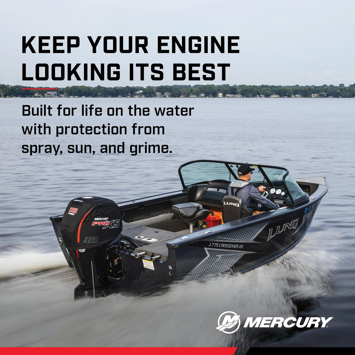 MERCURY lifestyle dockside scene showing cover protecting investment