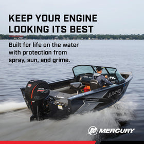 MERCURY lifestyle dockside scene showing cover protecting investment