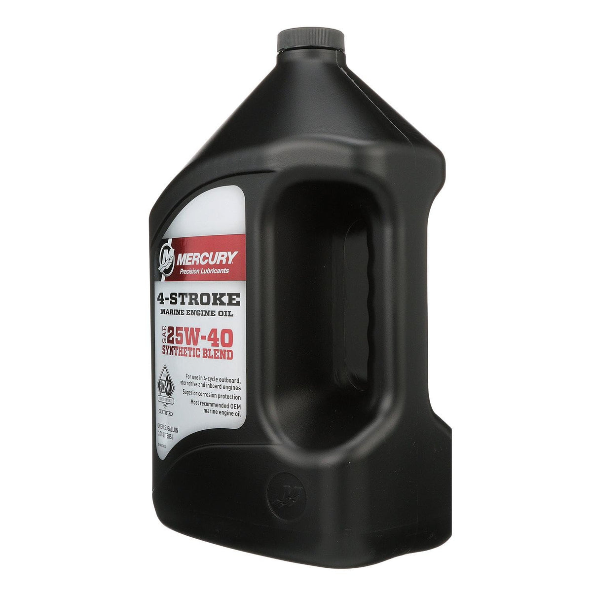 MERCURY bottle placed inside engine bay showing practical in-boat use and fit