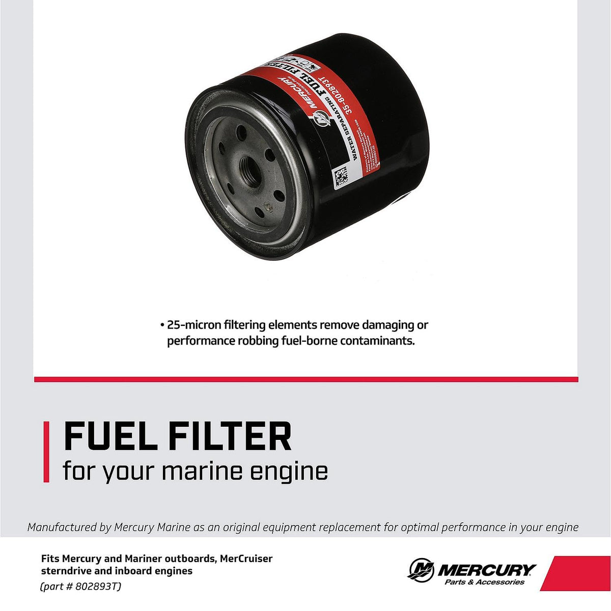 Mercury canister internal media close-up highlighting separation and particulate capture benefits