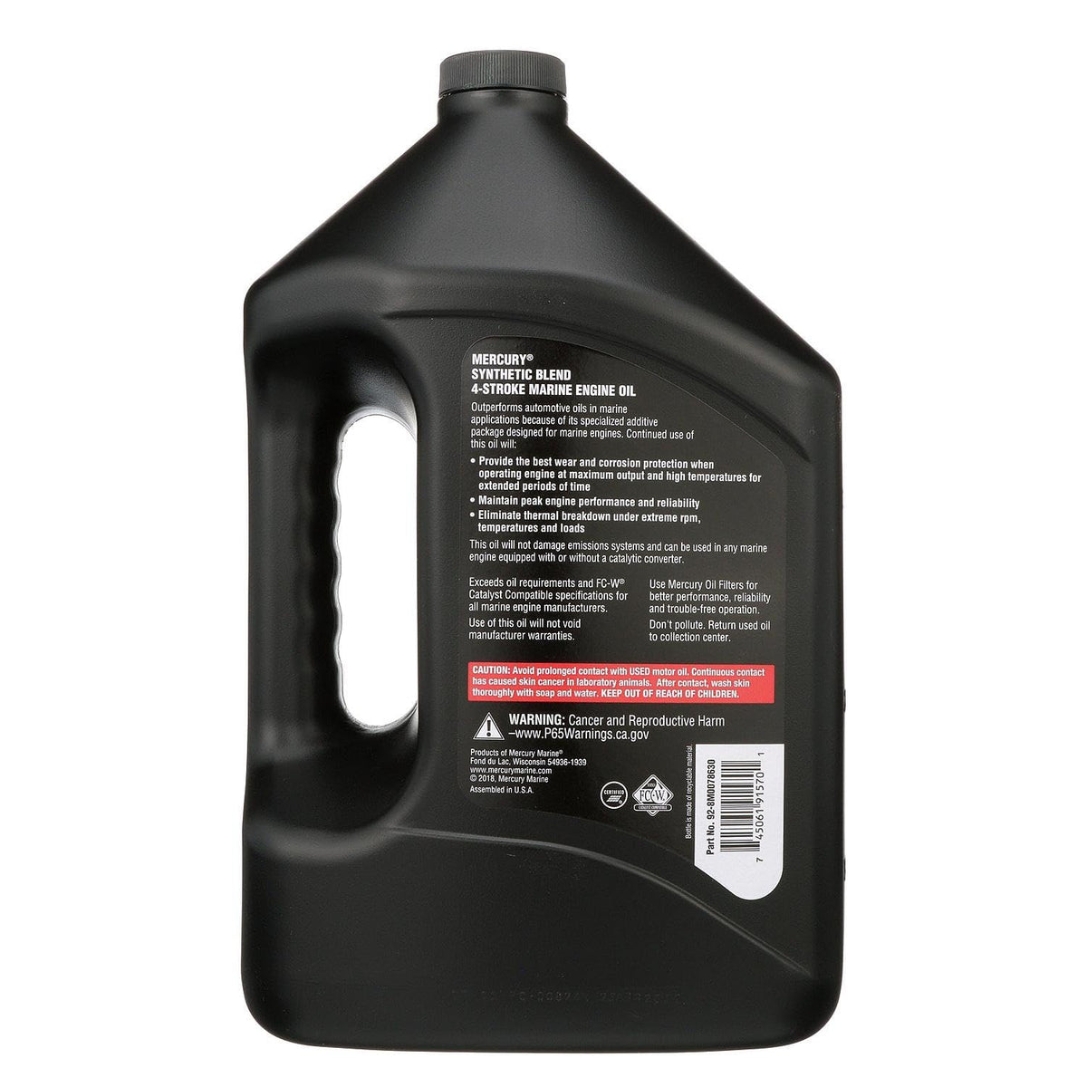 MERCURY one-gallon next to ruler showing size and volume for purchase decisions