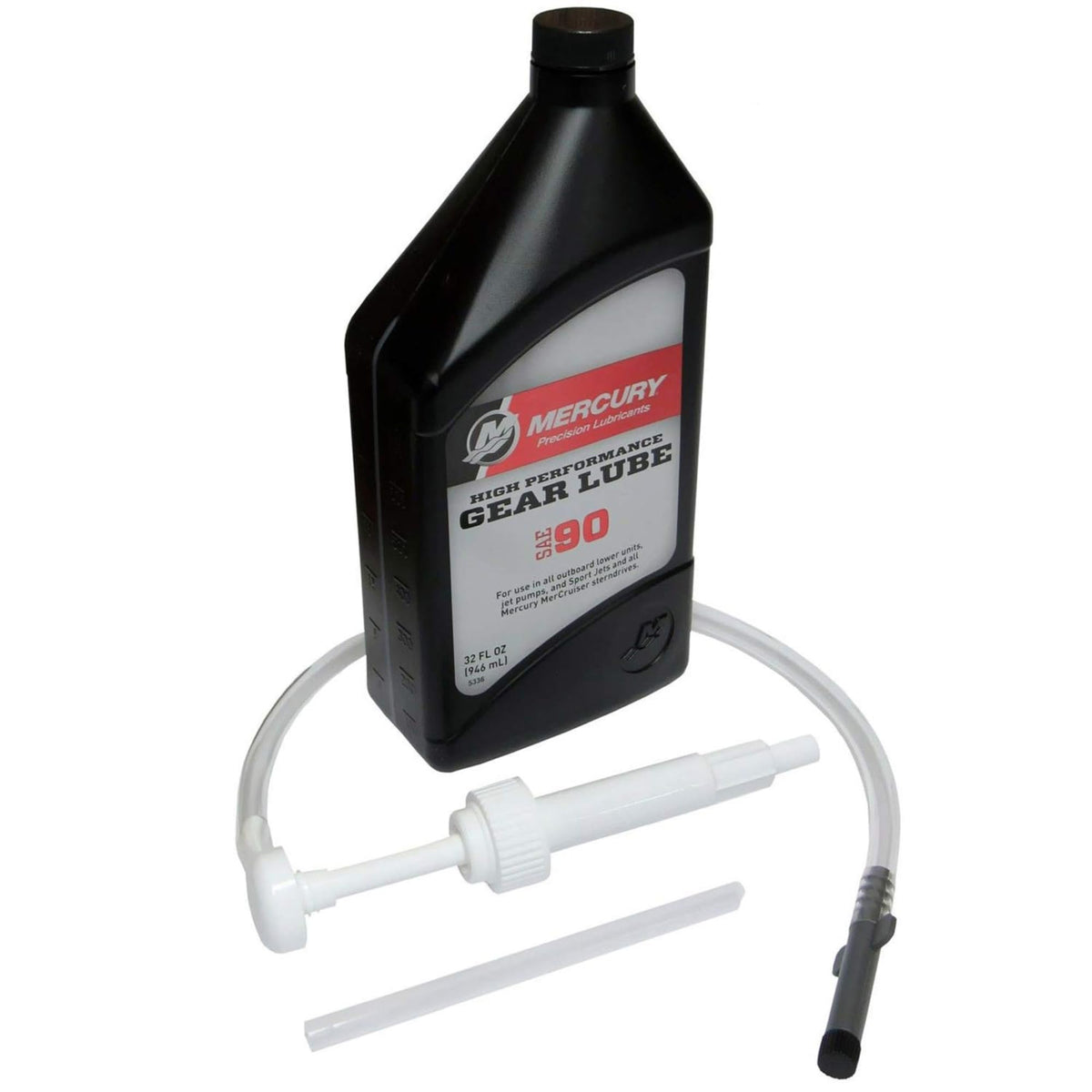 MERCURY hand pump transferring gear lube into lower unit for cleaner service