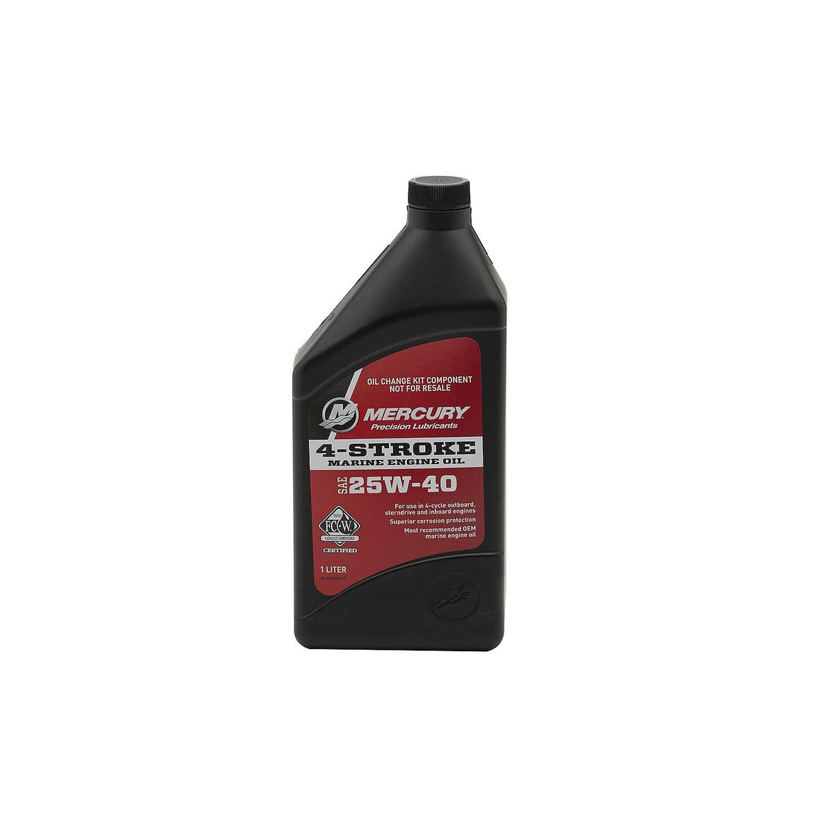 MERCURY pouring oil into outboard demonstrating clean, correct service procedure