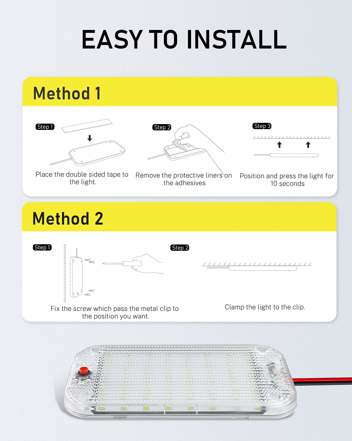 MERTTURM wiring connection guide image showing simple positive and negative hookup
