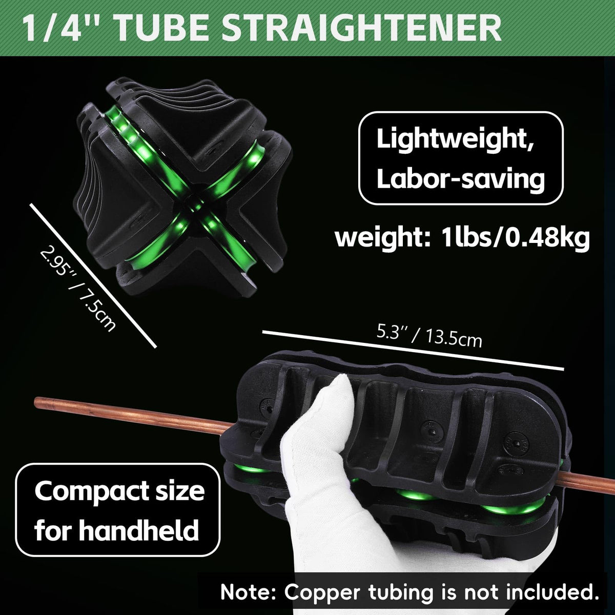 MERWOF straightener in use on copper tube for smoother lines
