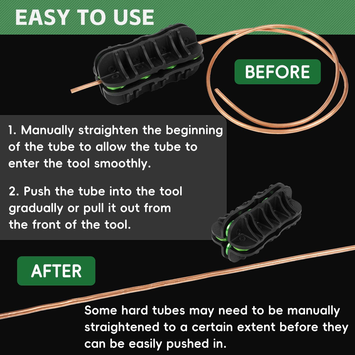 MERWOF tool in use straightening a brake line, improving line handling