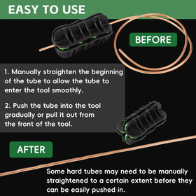 MERWOF tool in use straightening a brake line, improving line handling