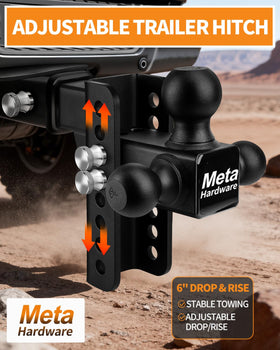 META Hardware locking pin and key set securing your hitch from theft