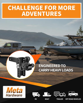 META Hardware trailer connected lifestyle scene demonstrating safe towing