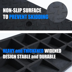 METFUIN ramp in use with car wheel demonstrating smooth curb transition