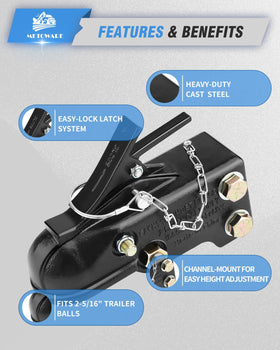 METOWARE side profile on vertical channel, adjustable height and stability benefit