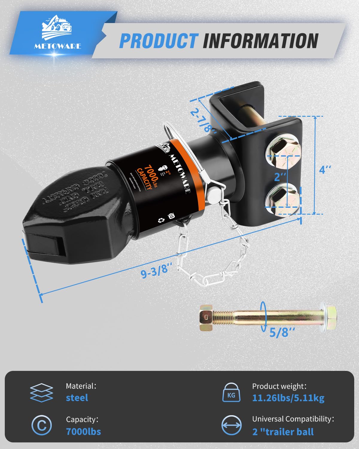 METOWARE close-up of sleeve-lock latch for quick secure engagement