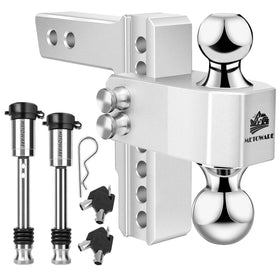 METOWARE front-facing hitch showing receiver fit and secure connection benefit
