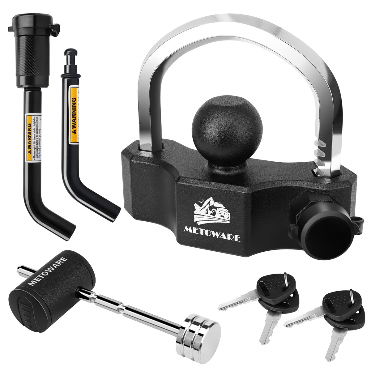 METOWARE front packaging showing full 4-in-1 lock kit and clear contents benefit