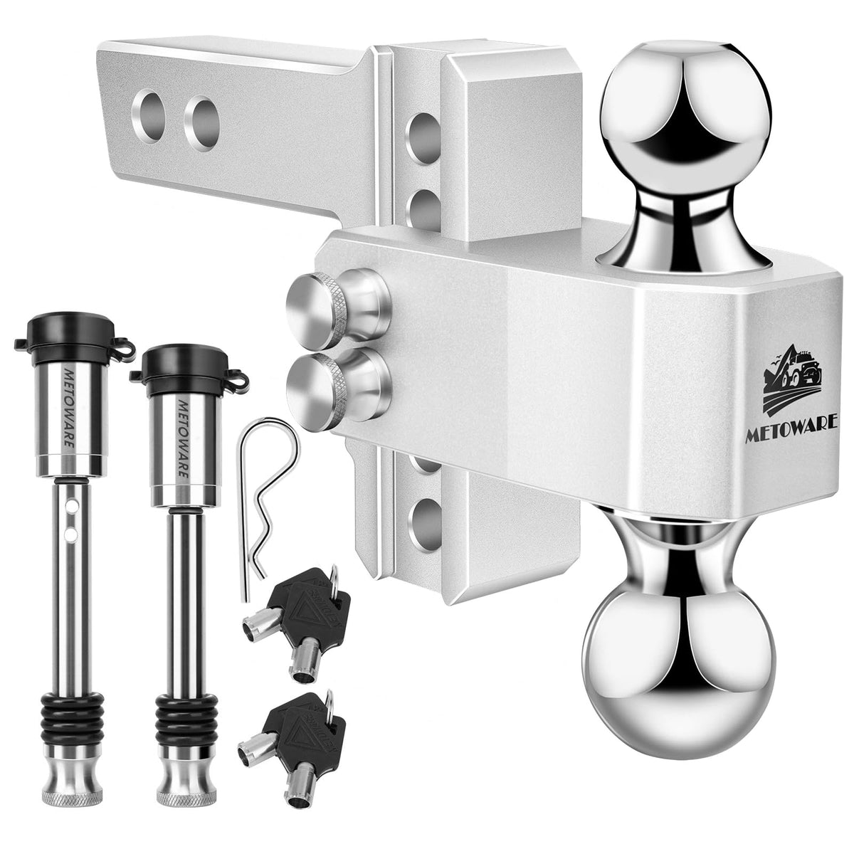 METOWARE front profile view showing hitch fit and easy insertion benefit