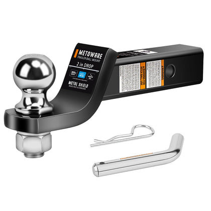 METOWARE front view of ball mount showing ready-to-use setup and durability