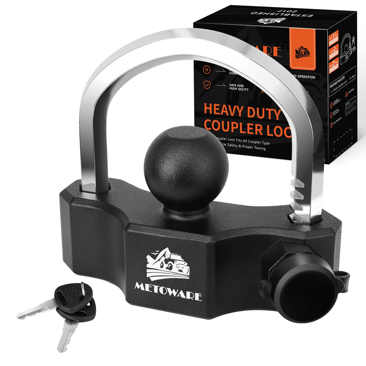 METOWARE front view of coupler lock showing robust build and easy locking