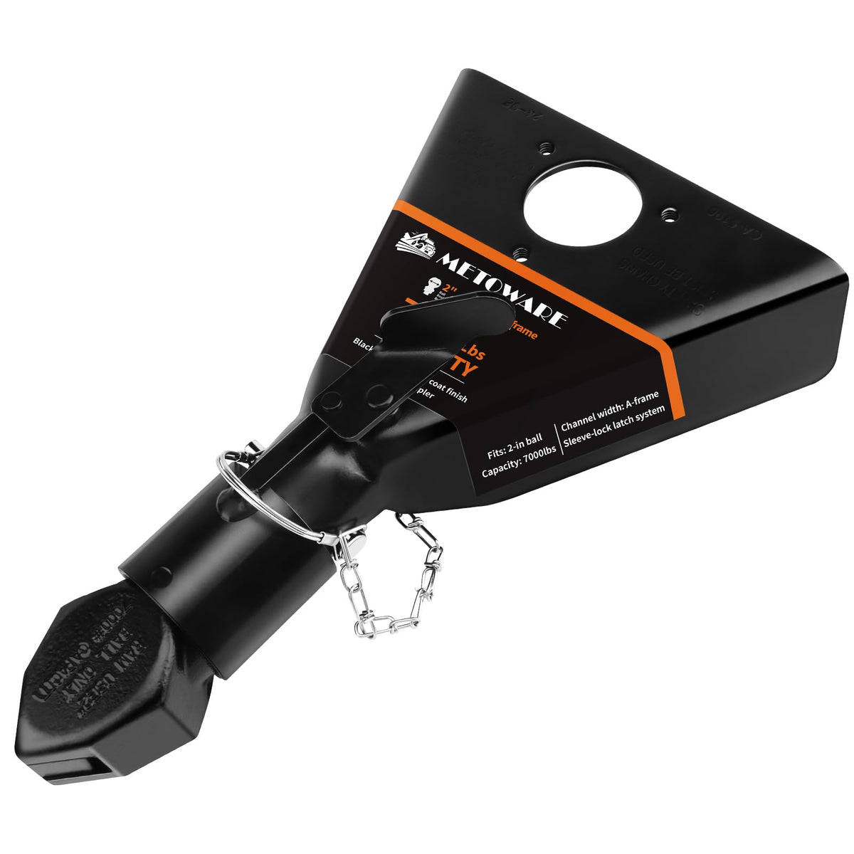 METOWARE front view of coupler showing secure fit and sturdy construction