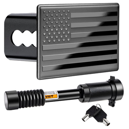METOWARE front view flag hitch cover shows rugged protection
