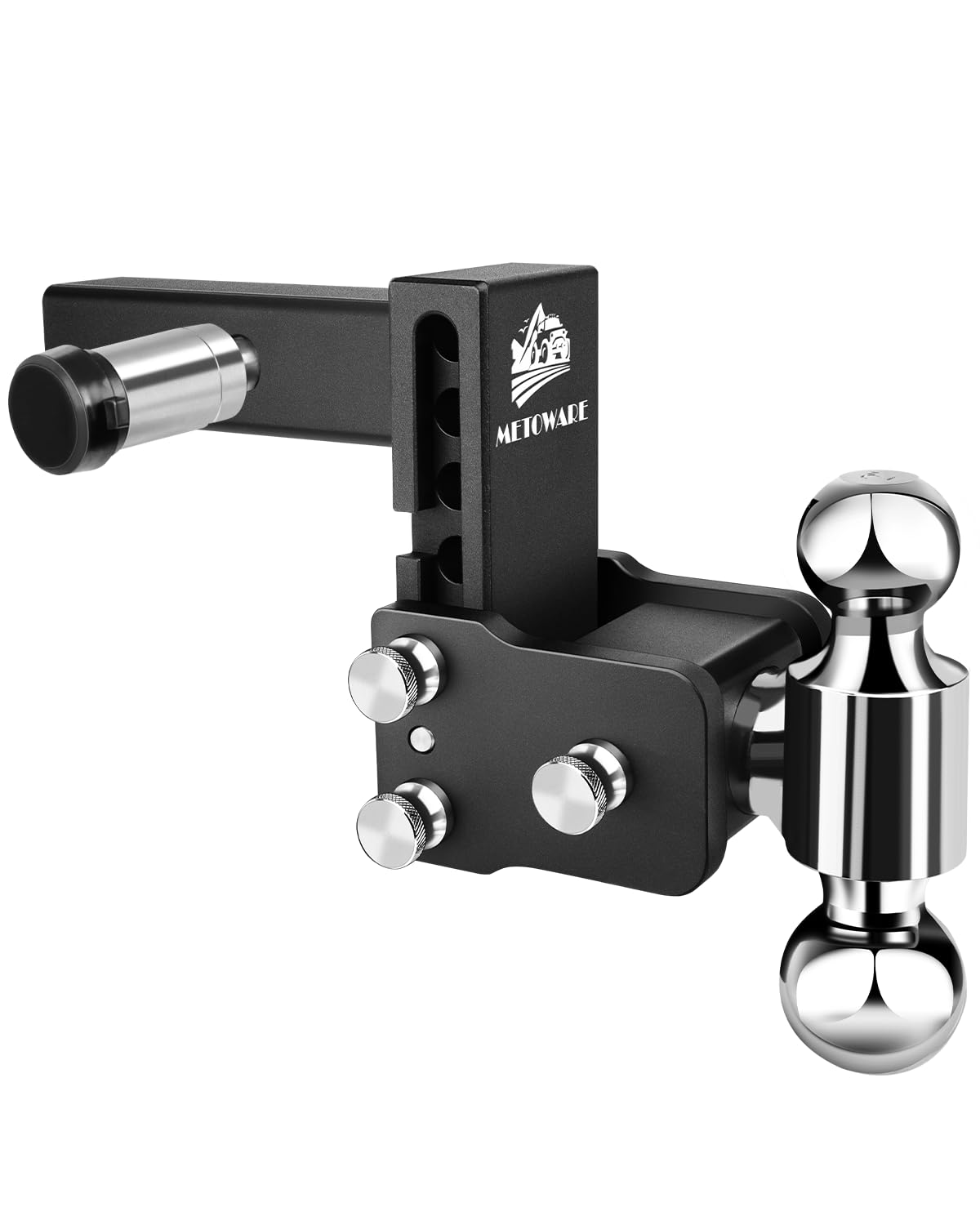 METOWARE front view mounted in 2-inch receiver showing sturdy construction and capacity