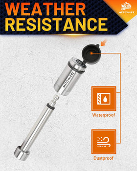 METOWARE lock installed in a 2.5" receiver demonstrating secure fit for towing