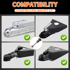 METOWARE hitch pin close-up highlighting 5/8 inch diameter and heavy-duty fit benefit