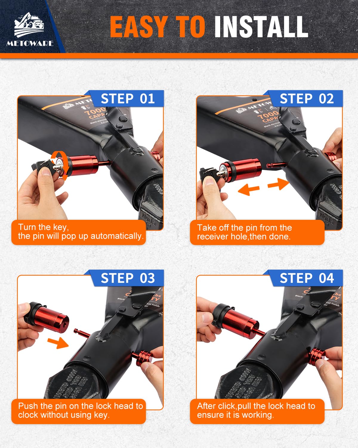 METOWARE installed on trailer coupler providing theft prevention during use