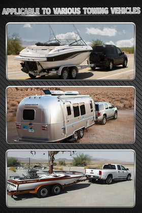 METOWARE hitch installed on pickup towing trailer, real-world towing confidence