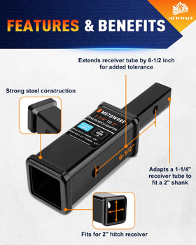 METOWARE installed in a vehicle 1-1/4" receiver showing added functionality