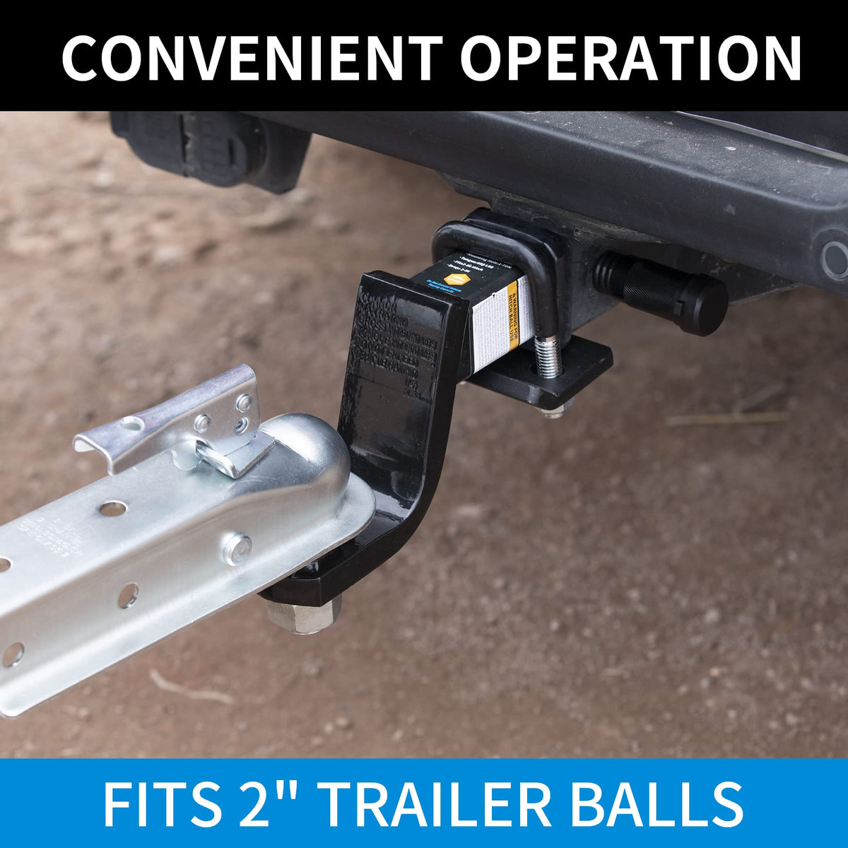 METOWARE latch with safety pin installed providing added security while parked