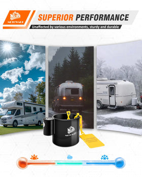 METOWARE secured RV at campsite providing visible security advantage