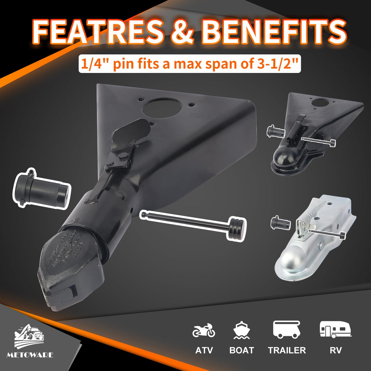 METOWARE lifestyle image with trailer and boat showing reliable towing protection