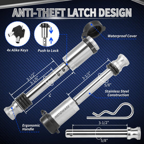 METOWARE lock and key system showing theft prevention and convenience