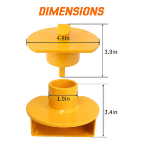 METOWARE close-up of yellow coating highlighting rust resistance benefit