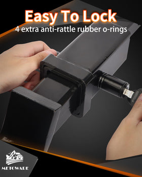 METOWARE rubber O-rings on pin, reduces rattling during towing