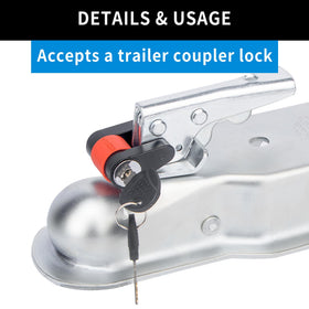 METOWARE coupler beside 2" hitch ball showing size compatibility