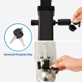 METOWARE locks beside ruler showing 3.5 inch usable shaft length