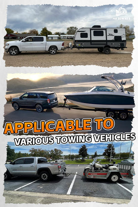 METOWARE towing an RV on highway showing dependable performance in lifestyle use