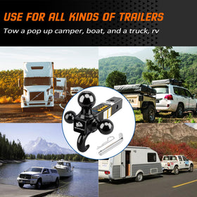 METOWARE mount on truck towing trailer in outdoor setting showing real-world utility benefit