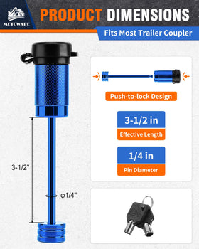 METOWARE closeup of reinforced tubular lock head for tamper resistance