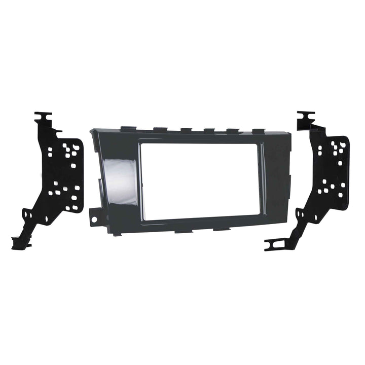 Metra installed front view showing clean double DIN fit and factory-like finish