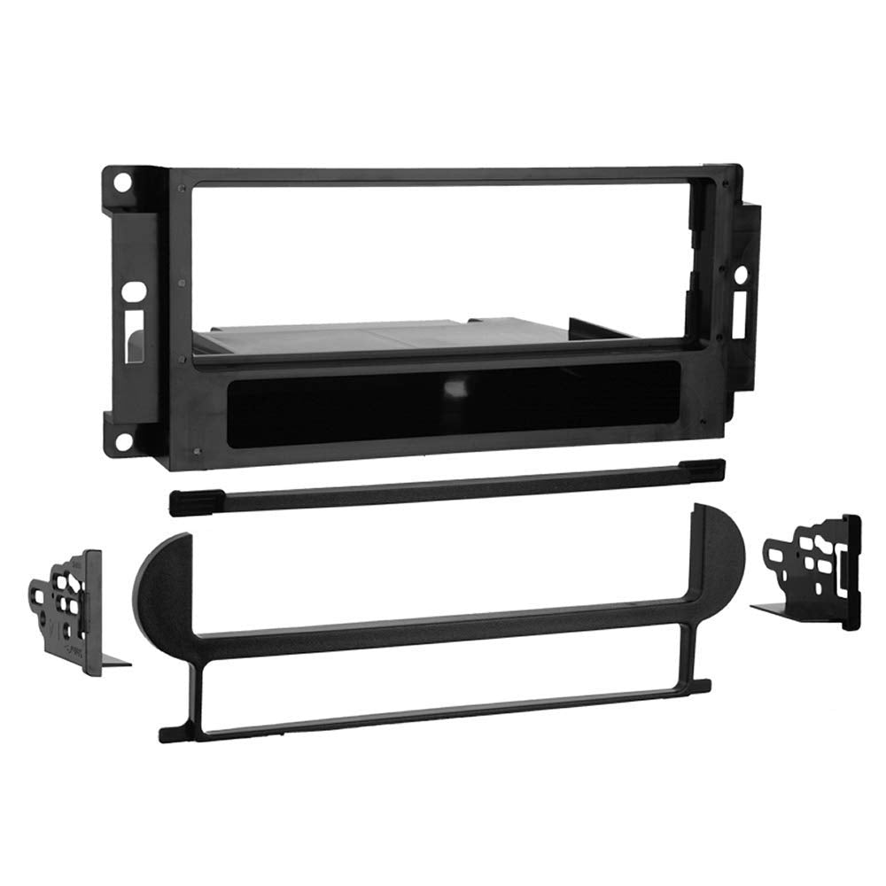 Metra 99-6507 front panel showing clean dash fit and tidy radio installation