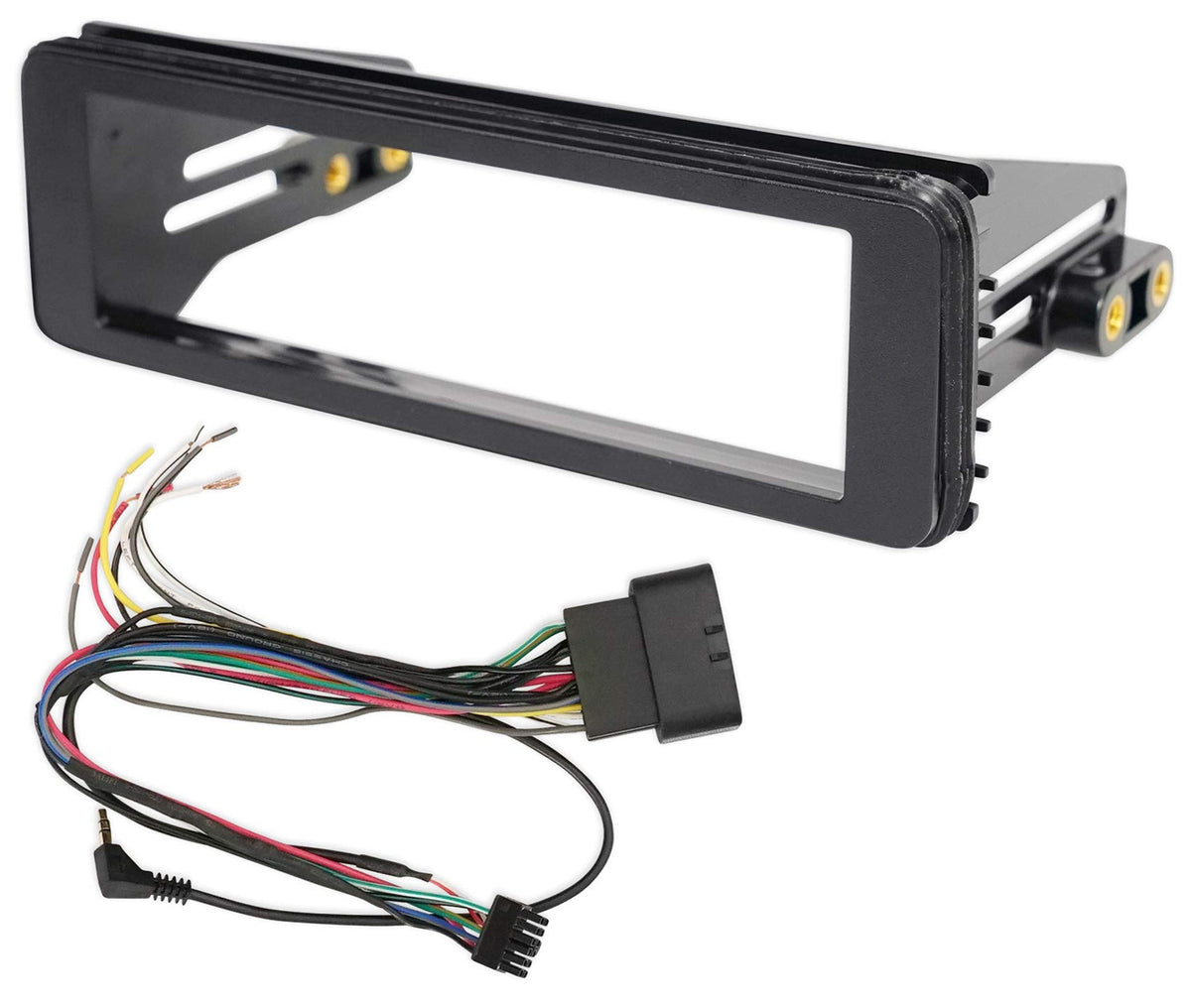 Metra 99-9600 installed in Harley fairing illustrating upgraded audio integration