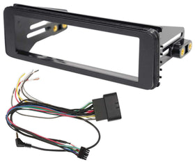 Metra 99-9600 installed in Harley fairing illustrating upgraded audio integration